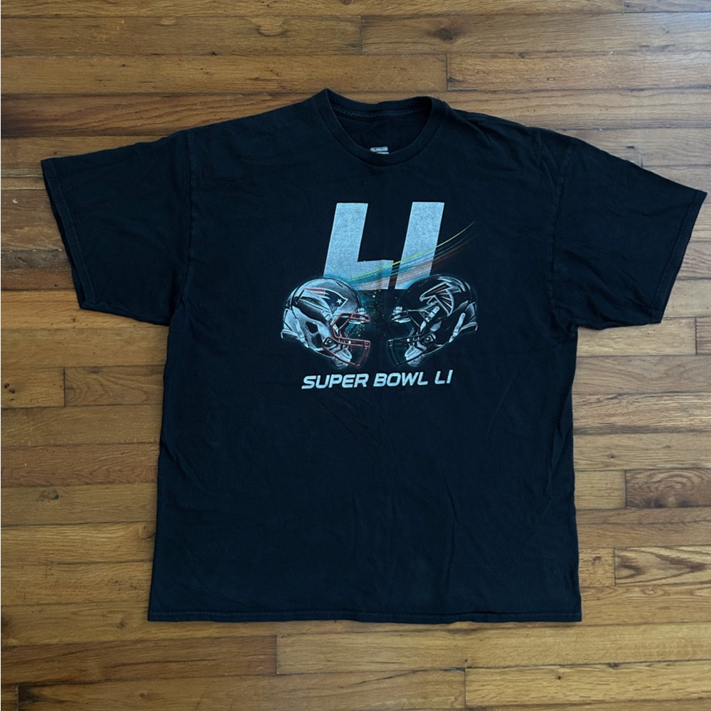 Super Bowl LI Black T-Shirt #12